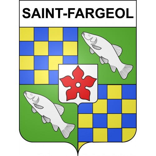 Pegatinas escudo de armas de Saint-Fargeol adhesivo de la etiqueta engomada