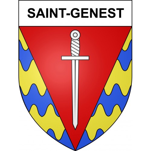 Saint-Genest 03 ville sticker blason écusson autocollant adhésif