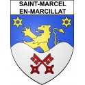 Saint-Marcel-en-Marcillat Sticker wappen, gelsenkirchen, augsburg, klebender aufkleber