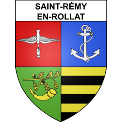 Saint-Rémy-en-Rollat 03 ville sticker blason écusson autocollant adhésif