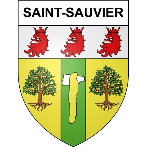 Stickers coat of arms Saint-Sauvier adhesive sticker