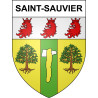Pegatinas escudo de armas de Saint-Sauvier adhesivo de la etiqueta engomada