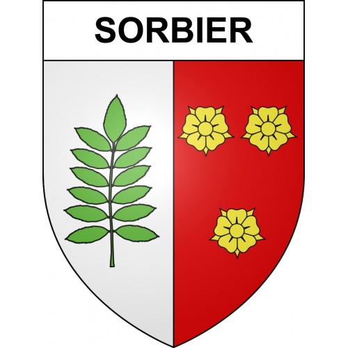 Pegatinas escudo de armas de Sorbier adhesivo de la etiqueta engomada