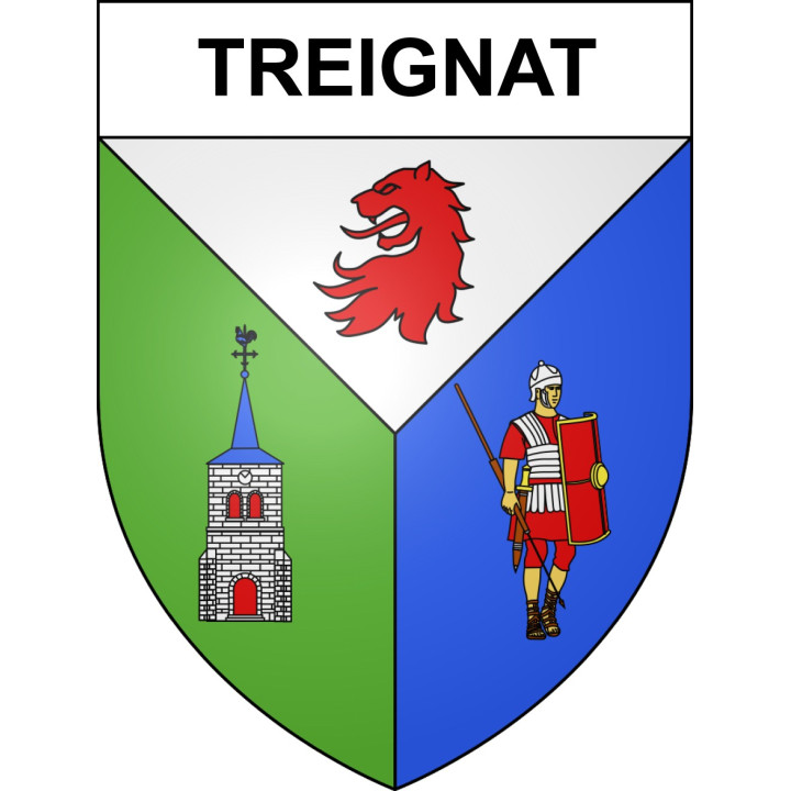 Treignat Sticker wappen, gelsenkirchen, augsburg, klebender aufkleber