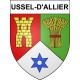 Stickers coat of arms Ussel-d'Allier adhesive sticker