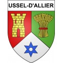 Ussel-d'Allier Sticker wappen, gelsenkirchen, augsburg, klebender aufkleber