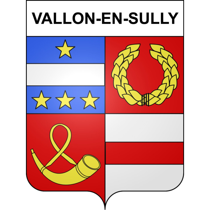 Vallon-en-Sully Sticker wappen, gelsenkirchen, augsburg, klebender aufkleber