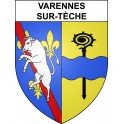 Varennes-sur-Tèche Sticker wappen, gelsenkirchen, augsburg, klebender aufkleber