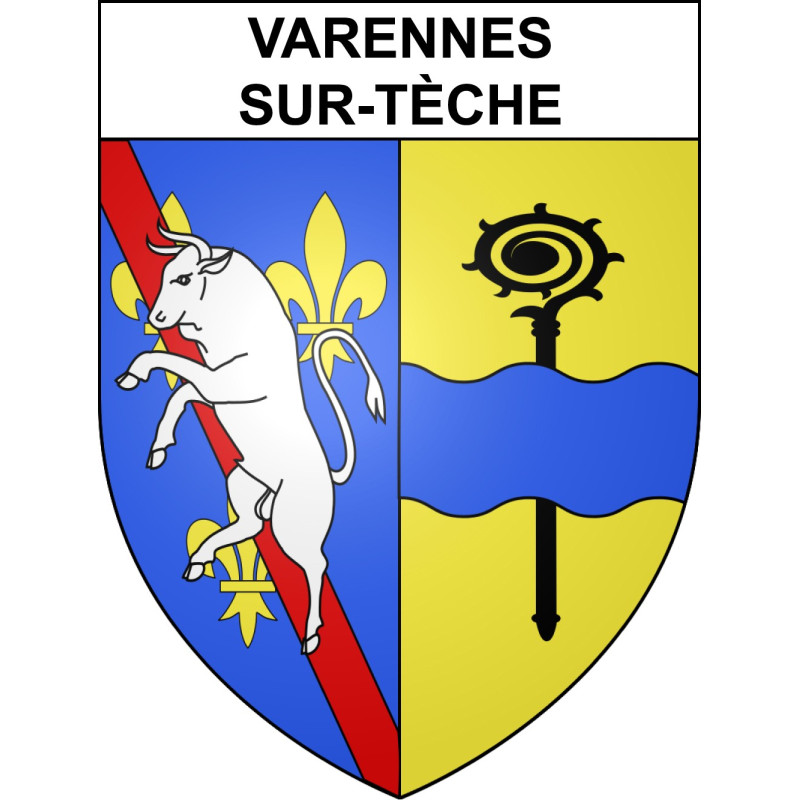 Varennes-sur-Tèche 03 ville sticker blason écusson autocollant adhésif