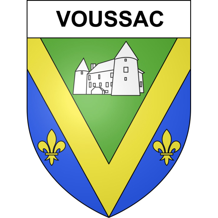 Voussac Sticker wappen, gelsenkirchen, augsburg, klebender aufkleber