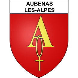 Stickers coat of arms Aubenas-les-Alpes adhesive sticker