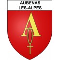 Aubenas-les-Alpes 04 ville sticker blason écusson autocollant adhésif