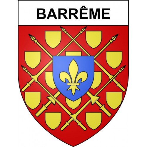 Barrême 04 ville sticker blason écusson autocollant adhésif