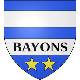 Pegatinas escudo de armas de Bayons adhesivo de la etiqueta engomada