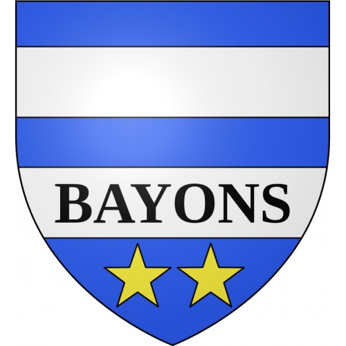 Bayons 04 ville sticker blason écusson autocollant adhésif