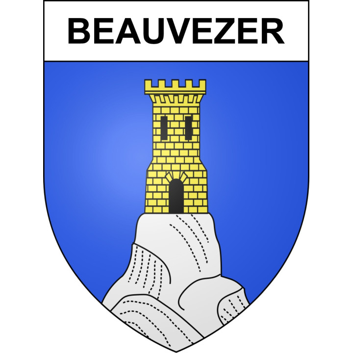 Pegatinas escudo de armas de Beauvezer adhesivo de la etiqueta engomada