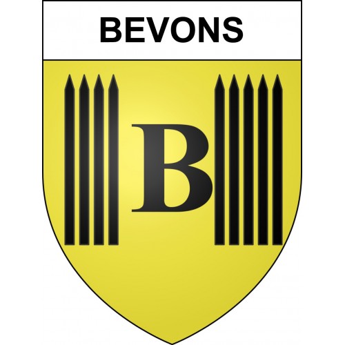 Bevons 04 ville sticker blason écusson autocollant adhésif