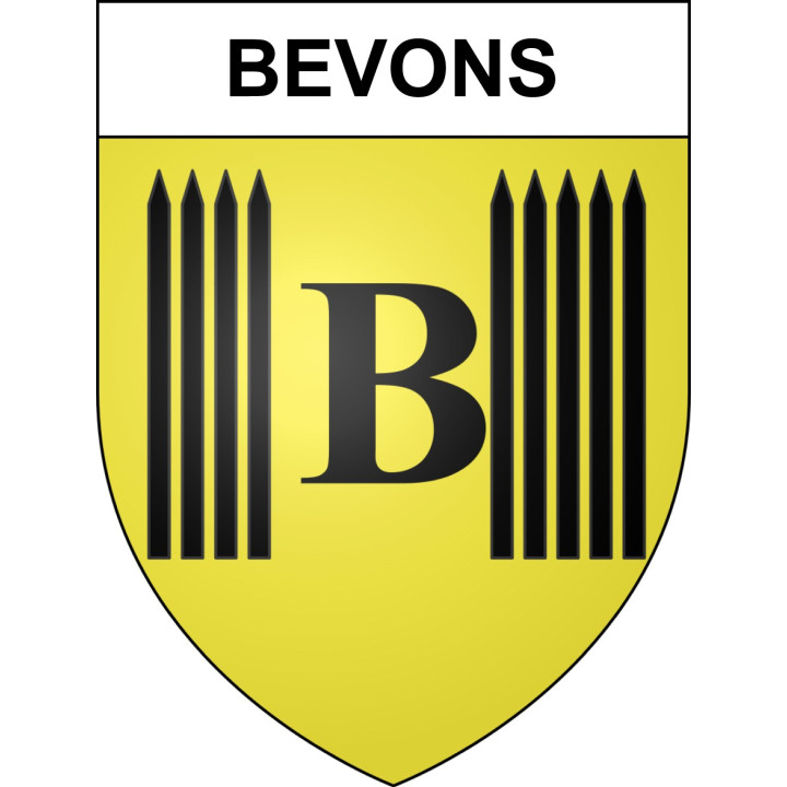 Bevons 04 ville sticker blason écusson autocollant adhésif