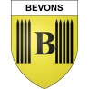 Pegatinas escudo de armas de Bevons adhesivo de la etiqueta engomada