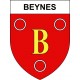 Beynes 04 ville sticker blason écusson autocollant adhésif