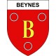 Pegatinas escudo de armas de Beynes adhesivo de la etiqueta engomada