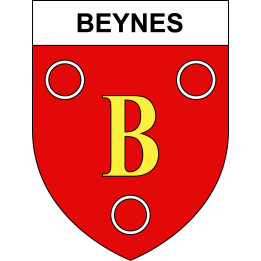 Pegatinas escudo de armas de Beynes adhesivo de la etiqueta engomada