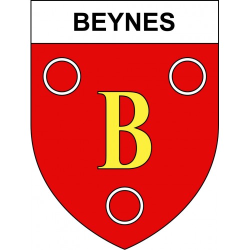 Pegatinas escudo de armas de Beynes adhesivo de la etiqueta engomada