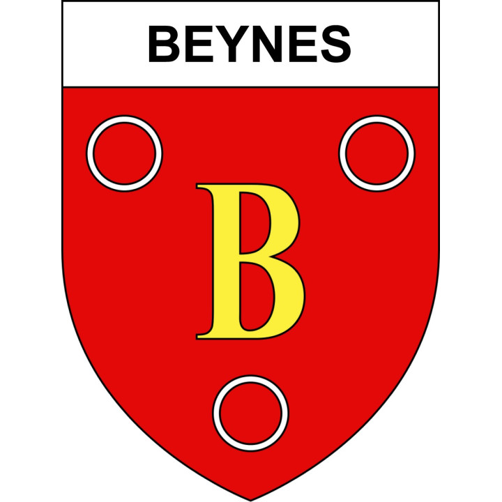 Pegatinas escudo de armas de Beynes adhesivo de la etiqueta engomada