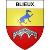 Pegatinas escudo de armas de Blieux adhesivo de la etiqueta engomada
