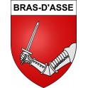 Pegatinas escudo de armas de Bras-d'Asse adhesivo de la etiqueta engomada
