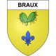 Pegatinas escudo de armas de Braux adhesivo de la etiqueta engomada