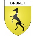 Pegatinas escudo de armas de Brunet adhesivo de la etiqueta engomada