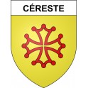 Pegatinas escudo de armas de Céreste adhesivo de la etiqueta engomada