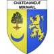 Pegatinas escudo de armas de Châteauneuf-Miravail adhesivo de la etiqueta engomada