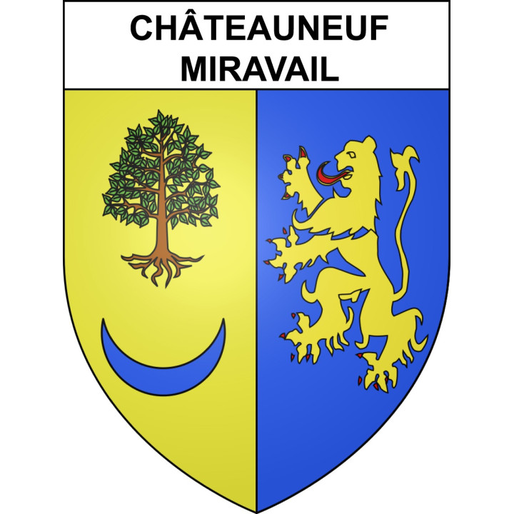 Châteauneuf-Miravail 04 ville sticker blason écusson autocollant adhésif