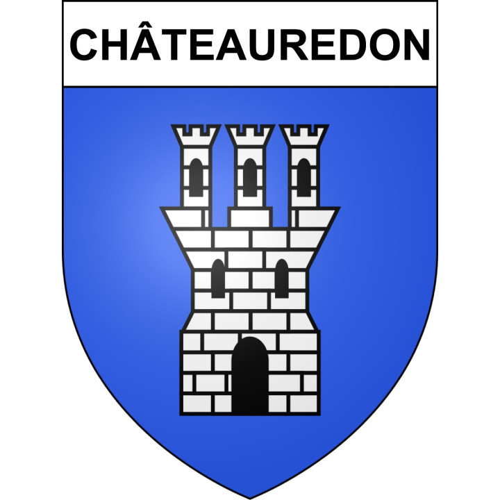 Pegatinas escudo de armas de Châteauredon adhesivo de la etiqueta engomada