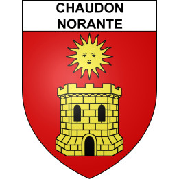 Pegatinas escudo de armas de Chaudon-Norante adhesivo de la etiqueta engomada