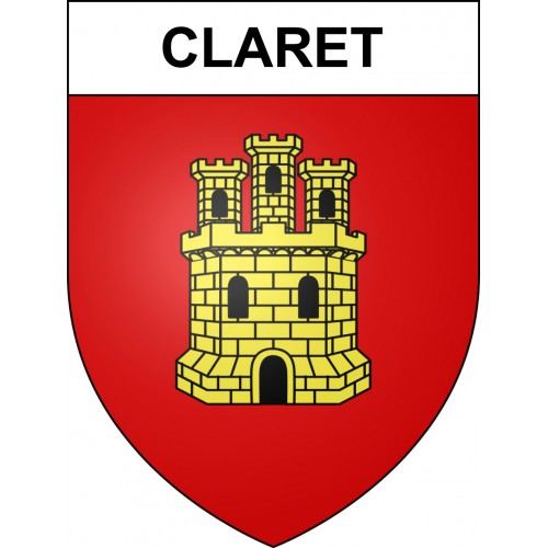 Pegatinas escudo de armas de Claret adhesivo de la etiqueta engomada