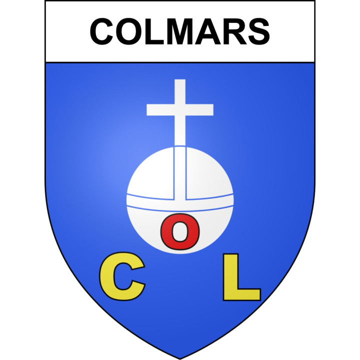 Pegatinas escudo de armas de Colmars adhesivo de la etiqueta engomada