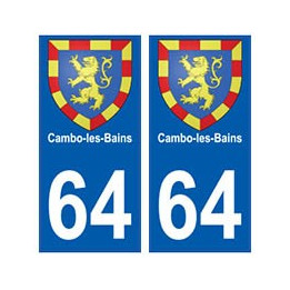 64 Cambo-les-Bains autocollant plaque immatriculation ville