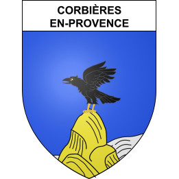 Corbières-en-Provence 04 ville sticker blason écusson autocollant adhésif