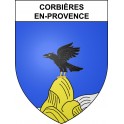 Stickers coat of arms Corbières-en-Provence adhesive sticker