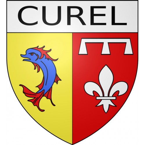 Curel 04 ville sticker blason écusson autocollant adhésif
