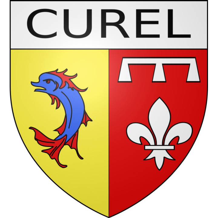 Stickers coat of arms Curel adhesive sticker