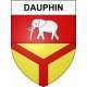 Dauphin 04 ville sticker blason écusson autocollant adhésif
