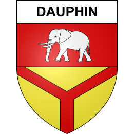 Dauphin 04 ville sticker blason écusson autocollant adhésif