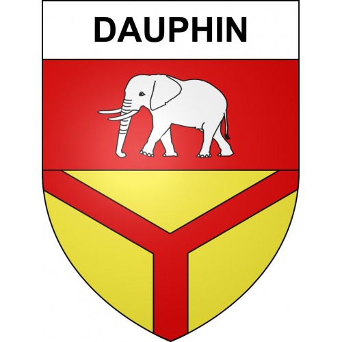 Dauphin 04 ville sticker blason écusson autocollant adhésif