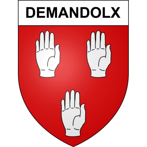 Pegatinas escudo de armas de Demandolx adhesivo de la etiqueta engomada
