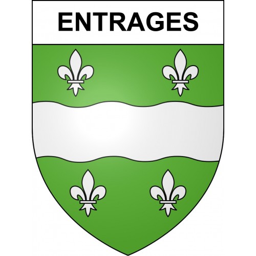 Entrages 04 ville sticker blason écusson autocollant adhésif