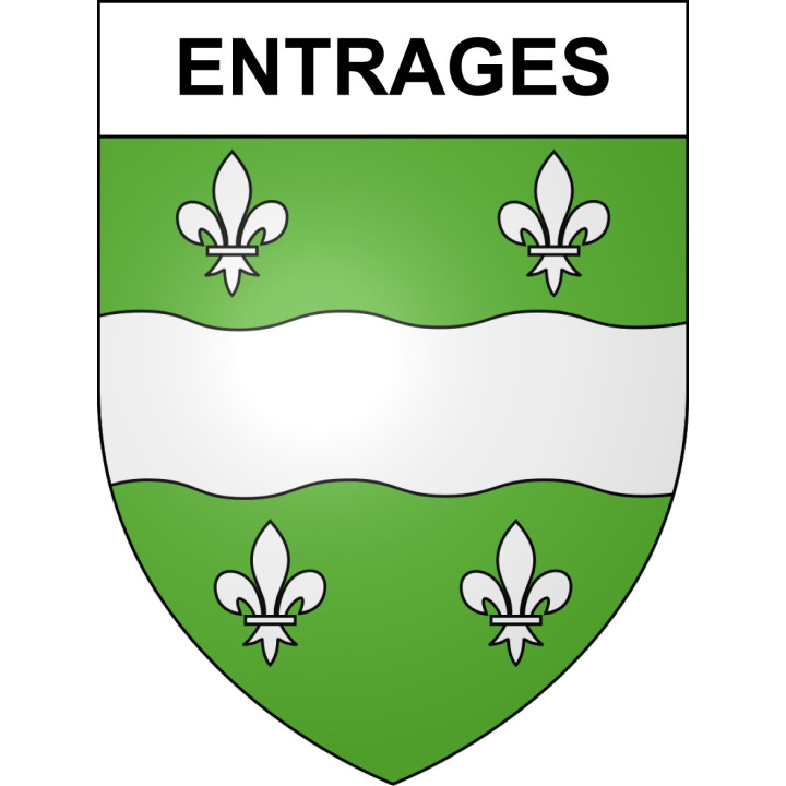 Pegatinas escudo de armas de Entrages adhesivo de la etiqueta engomada